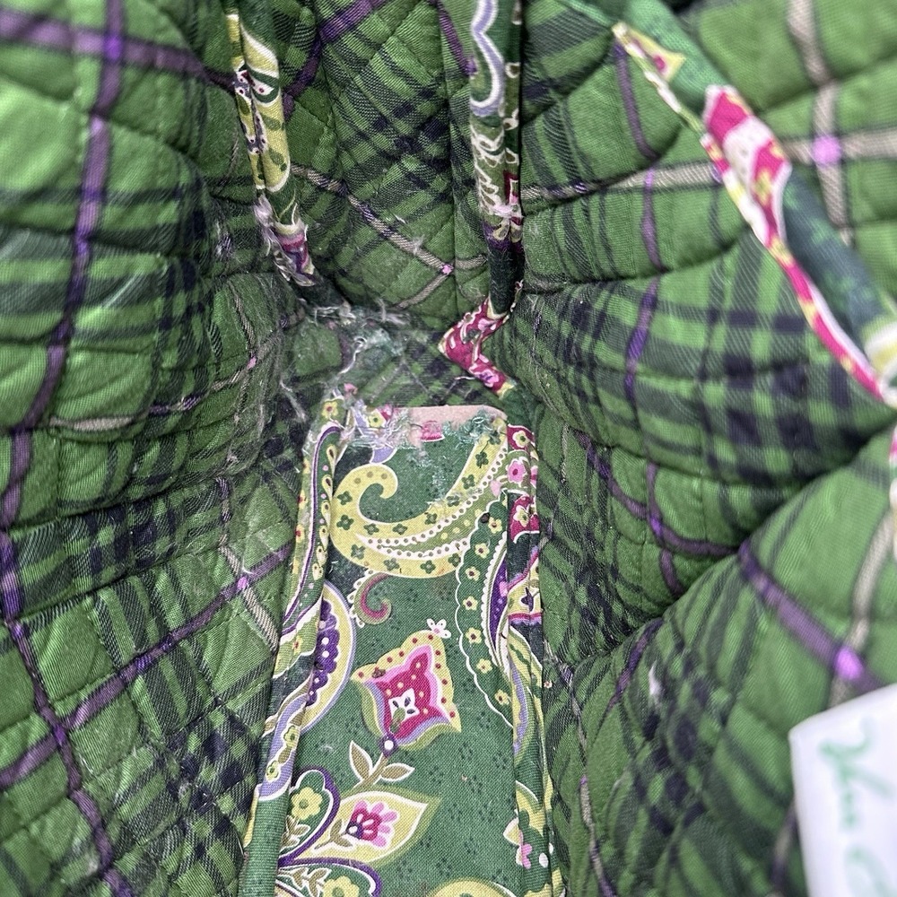 Vintage Vera Bradley Chelsea Green Computer Messenger Bag 2005 Retired No Strap - Picture 3 of 7